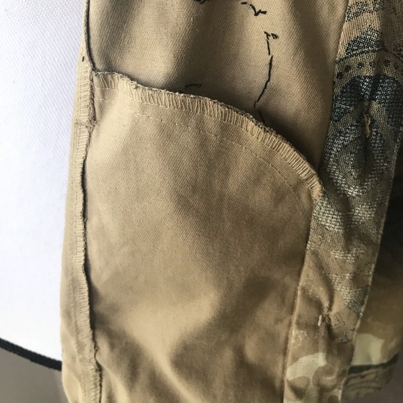 Tan/Teal Lightweight Jacket w/Beaded Details - Picture 5 of 7